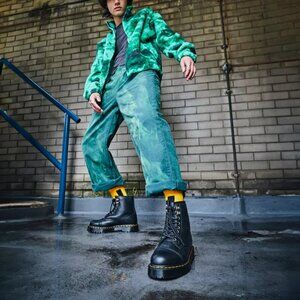 Dr. Martens Bex Fleece Lined Leather Lace-Up Boots - sz 13